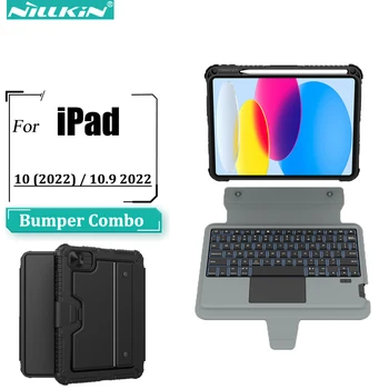 Nillkin הפגוש קומבו מקלדת Case עבור iPad של אפל 10 (2022) / 10.9 2022, 3in1 הכיסוי האחורי עם מקלדת Bluetooth